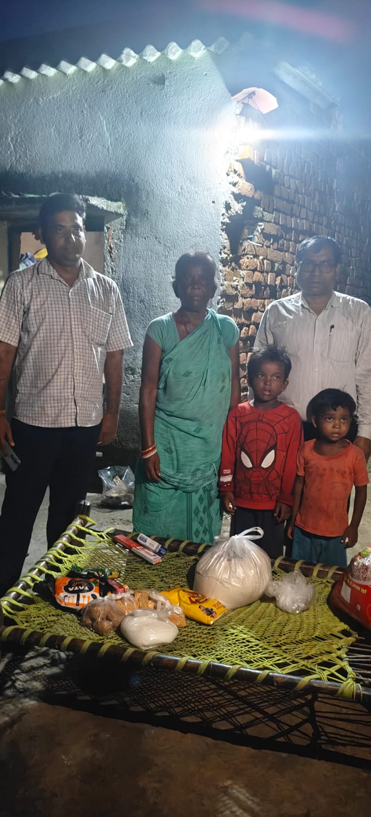 Ration and Saree distribution among the old helpless widows..