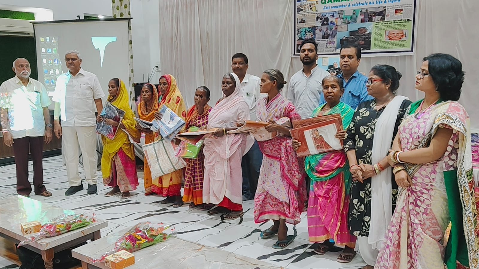Ration and Saree distribution among the old helpless widows..