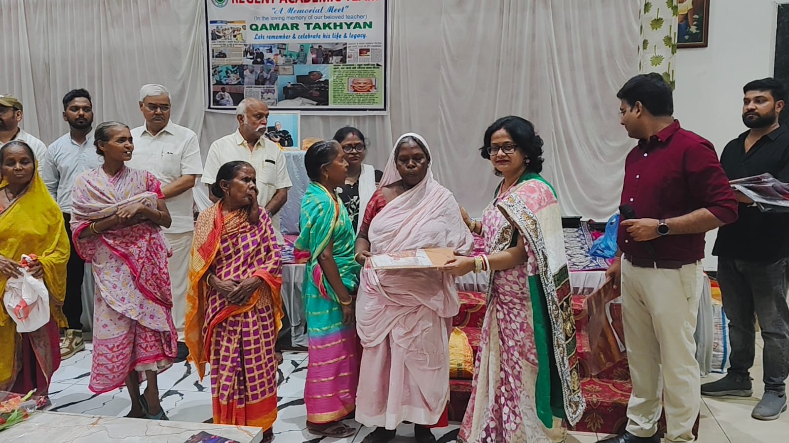 Ration and Saree distribution among the old helpless widows..