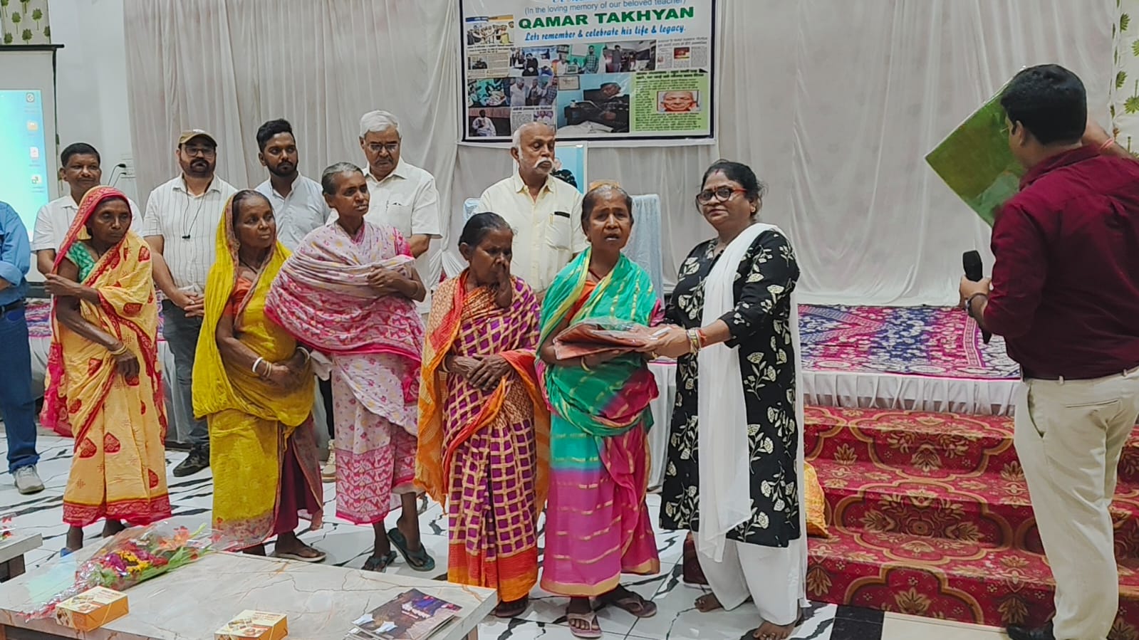 Ration and Saree distribution among the old helpless widows..