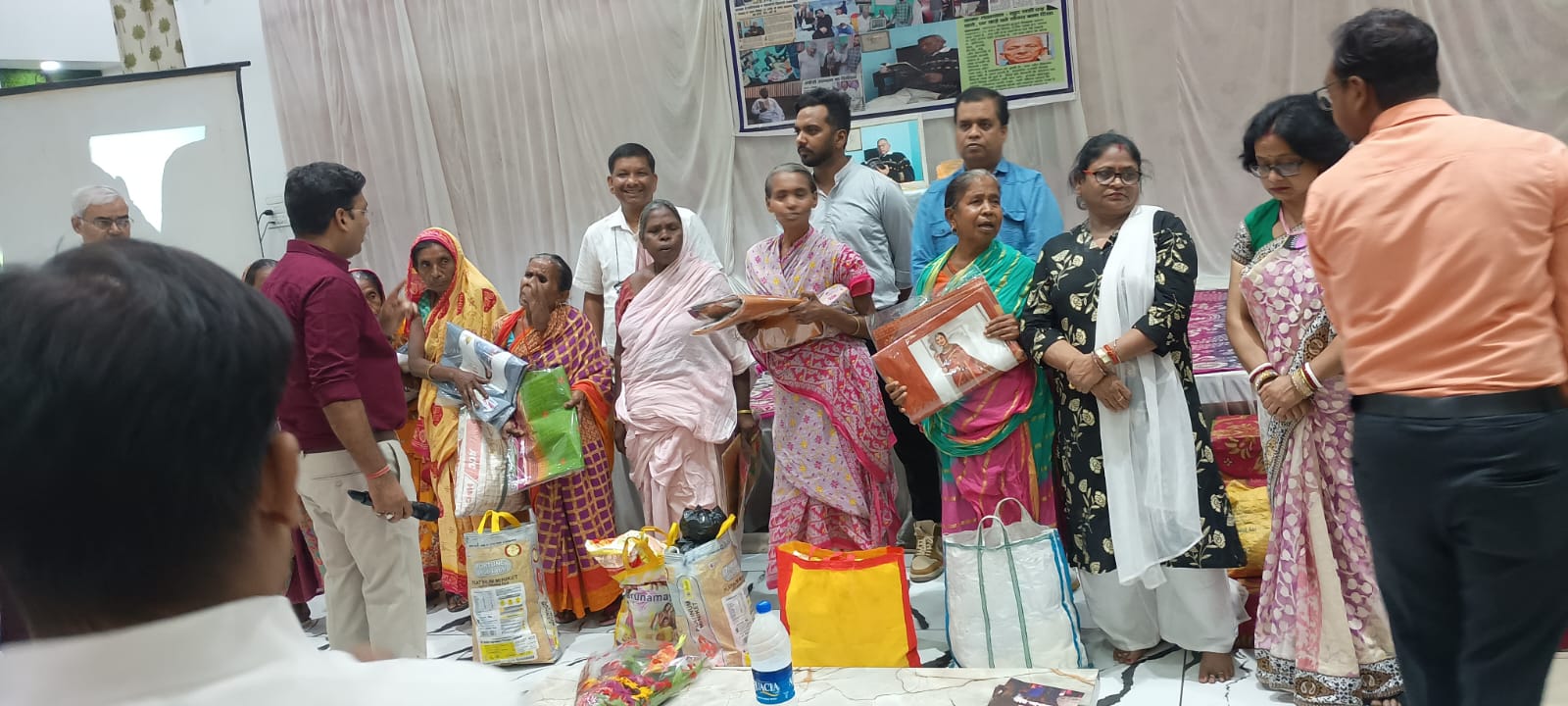 Ration and Saree distribution among the old helpless widows..