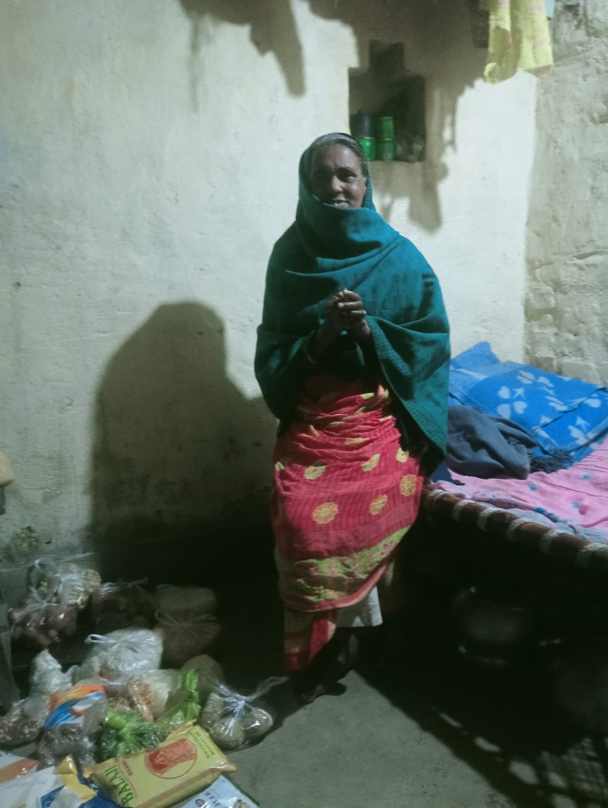 Ration and Saree distribution among the old helpless widows..