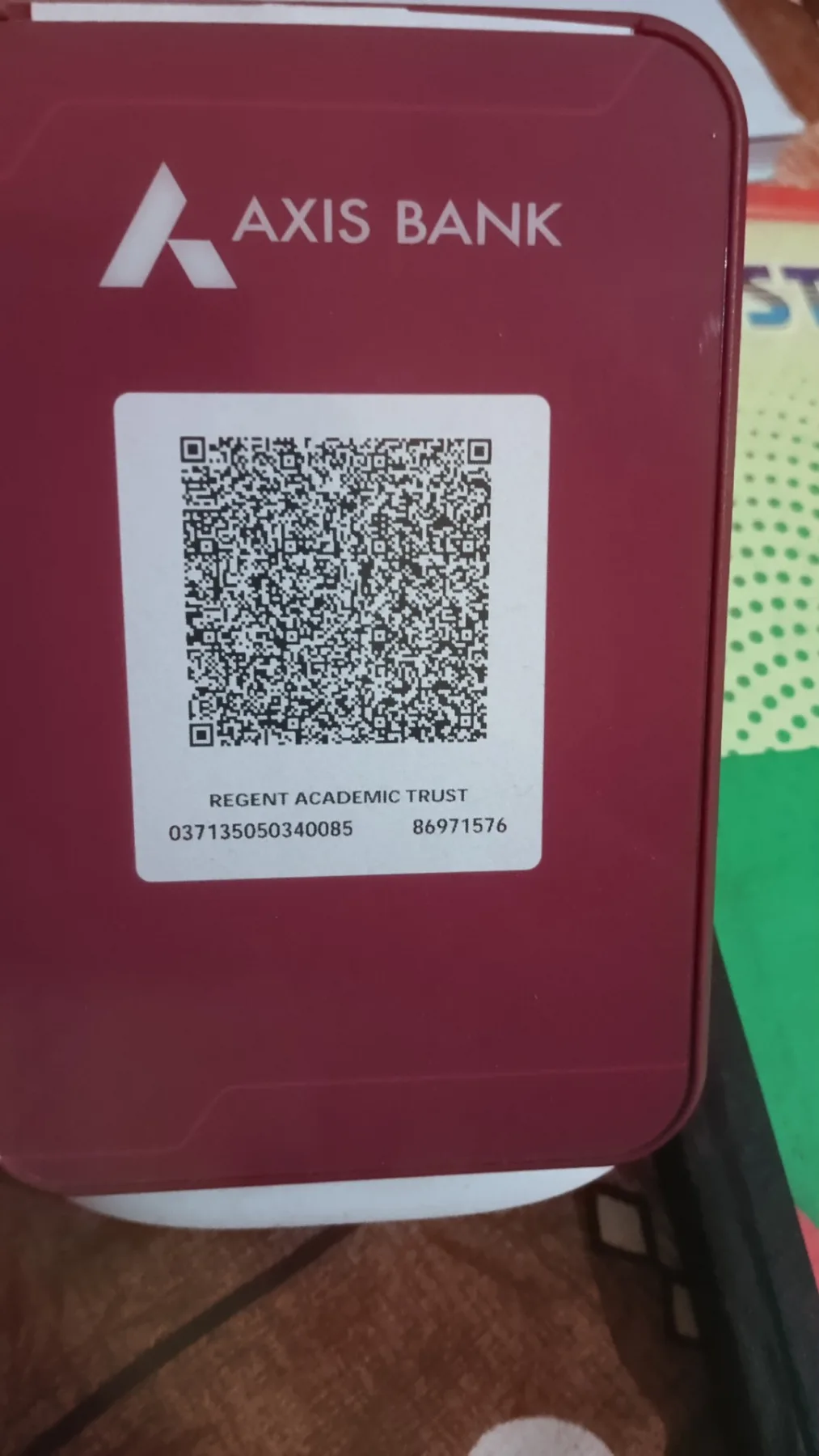 Scan to donate (UPI)